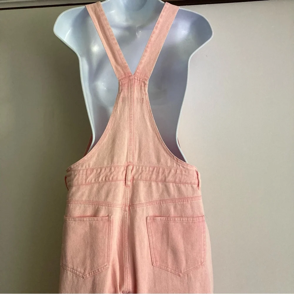 Vici She + Sky Pretty in Pink Denim Overalls, NWOT Sz S - Picture 13 of 16